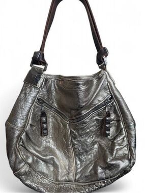 Y2K Vintage Tylie Malibu metallic leather slouchy hobo bag